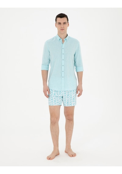 Pierre Cardin Erkek Aqua Deniz Şortu 50289009-vr007 Turkuaz