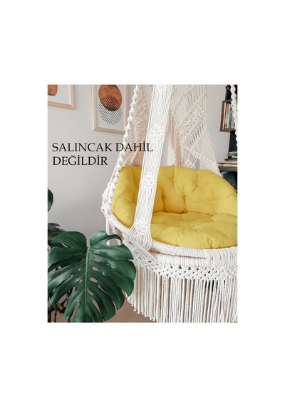 Makrome Salıncak Minderi Sadece Minder Satılık Sarı Sarı Makrome Salıncak Minderi Sadece Minder Satılık Sarı Sarı