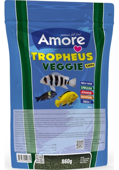 Tropheus Veggie Chips Tanganyika Malawi Bitkisel Algae Balık Yemi