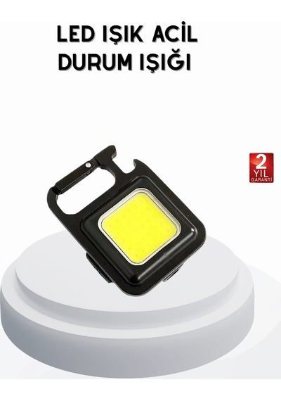 Zenvia Mini 800 Lümen Led El Feneri Usb Şarjlı, 3 Kademeli Işık, Şişe Açacaklı Taşınabilir Tasarım Znv20 Çok Renkli