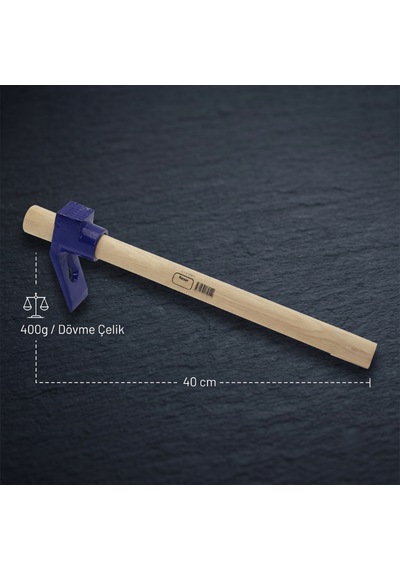 Ahşap Saplı Dövme Çelik Keser 40 Cm İnşaat, Kalıp Ve Marangozluk Keseri - 400 G