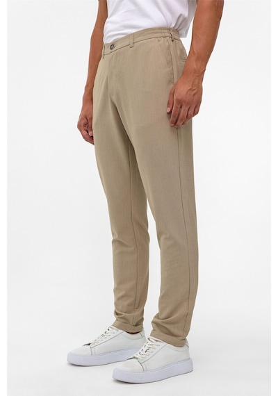 Süvari Bej Slim Düz Jogger Pantolon-38641 Bej