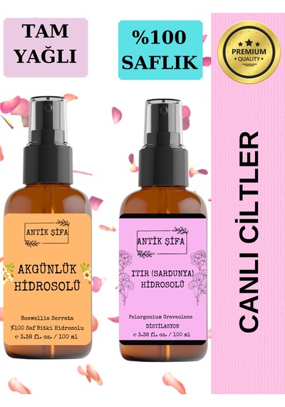 Akgünlük Suyu Ve Itır Suyu 100ml 100ml - Doğal Ak Günlük, Sığla Ve Sardunya Hidrosolü