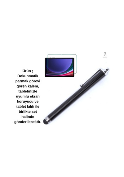 Pad X8 Pro Uyumlu 11.5 İnç 360 Dönebilen Standlı Tablet Kılıfı Ekran Koruyucu Ve Kalem Seti Pembe Arka Kapak