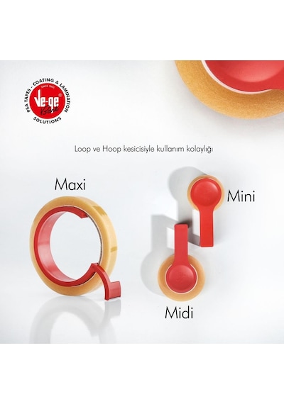 Ve-ge 12x66 Maxi Pack Bant Kesicili 2 Li Selefon Bant