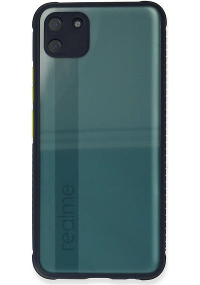 Newface Realme C11 Kılıf Miami Şeffaf Silikon Lvsqvr - 87 - Lacivert