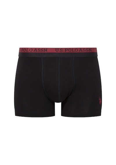 U.s. Polo Assn. Erkek Baskılı-bordo-siyah 3 Lü Boxer Baskılı-bordo-siyah Çok Renkli