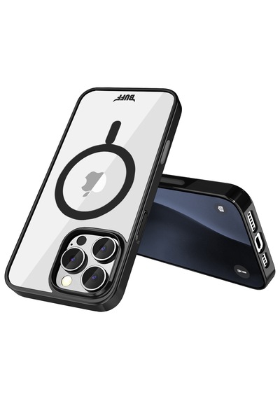 Apple Uyumlu iPhone Buff 16 Pro Magsafe Slim Fit Kılıf Black