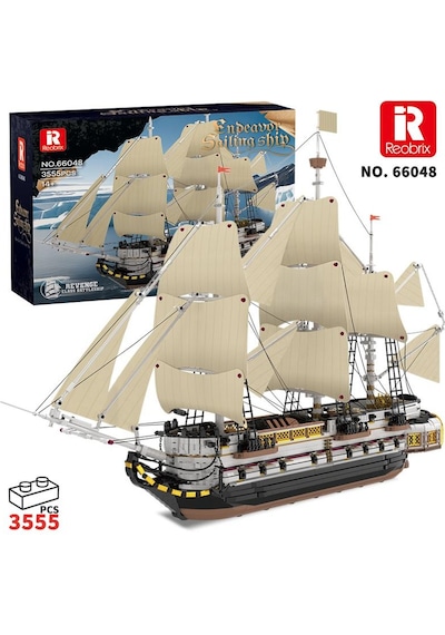 Reobrix Technic 66048 İngiliz Kraliyet Donanması Gemisi Yaratıcı Yapı Blok Seti Endea Vor Sailing Ship - 3555 Parça