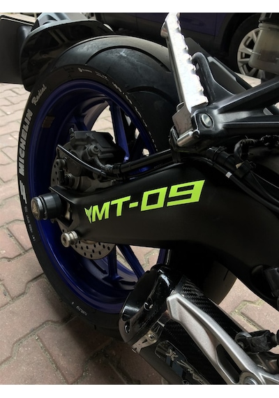 Yamaha Mt 09 Yan Maşa Ön Çamurluk Sticker Set Neon Sarı