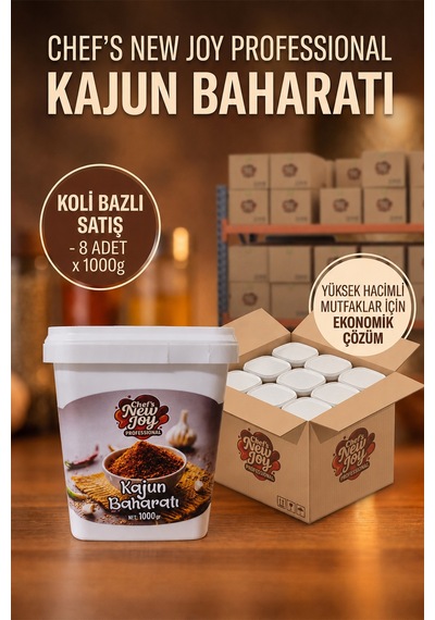 Kajun Baharatı 1000 G X 8 Adet - 1 Koli Koli Bazlı Avantaj Paketi Kahverengi