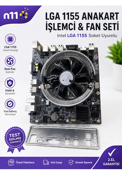 Intel Core İ5-3470 İşlemci + İzoly H61 M.2 Anakart + İşlemci Fanı Seti 1155 Pin
