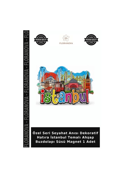 Özel Seri Seyahat Anısı Dekoratif Hatıra İstanbul Temalı Ahşap Buzdolapı Süsü Magnet 1 Adet