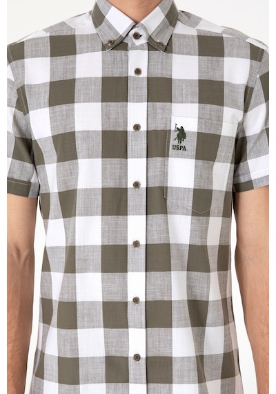 U.s. Polo Assn. Erkek Vizon Gömlek Kısa Kollu 50299813-vr052 Vizon