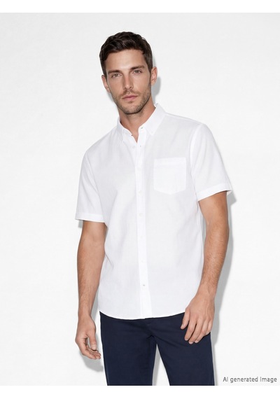 Lcwaıkıkı Classic Beyaz Regular Fit Armürlü Erkek Gömlek