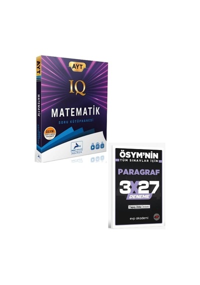 Paraf 2027 Ayt Matematik Iq Soru Kütüphanesi+ Evp Akademi Paragraf