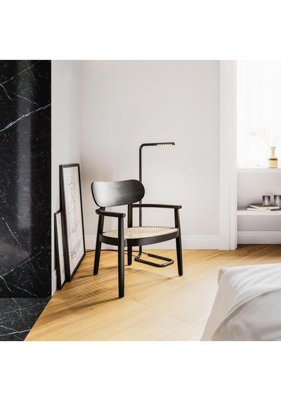 Thonet Lounge Sandalye, Sebastian Herkner Tasarımı, Sürdürülebilir Üretim, Yeşil Küre Sertifikalı Siyah