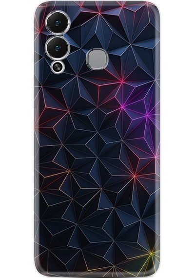 Infinix Hot 12 Play Kılıf Silikon Desen Özel Seri Renkli Prizmalar 1783