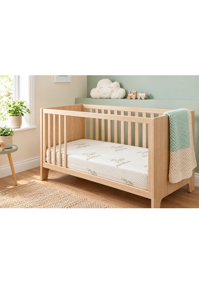 Doğal Visco Bamboo Bebek Ve Çocuk Yatağı 7 CM Ortopedik Park Yatak & Beşik & Anne Yanı Uyumlu 55 x 110
