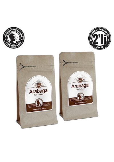 Arabağa Koyu Kavrulmuş Türk Kahvesi 250g Öğütülmüş 2'li