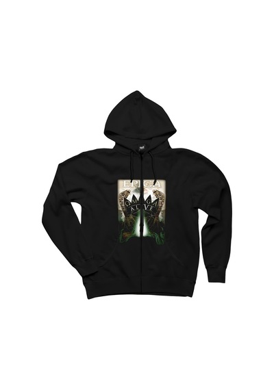 Epica Omega Alive Siyah Fermuarlı Kapşonlu Sweatshirt Siyah