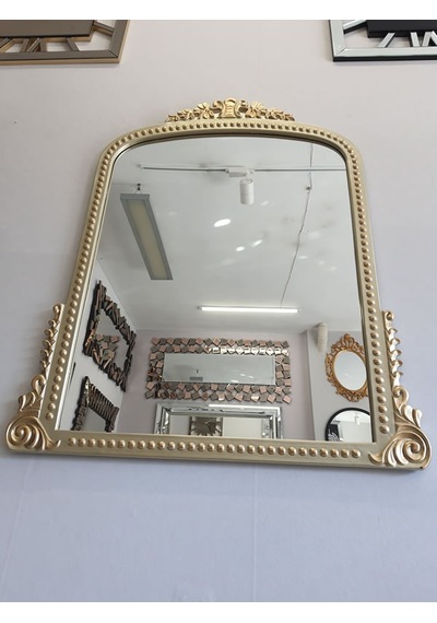 Ayna Denizi Lady Shiny Gold Model Platin Altın Renk Dekoratif Ayna Altın