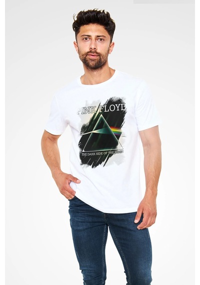 Adrift Pink Floyd Baskılı Unisex Beyaz Tişört Beyaz