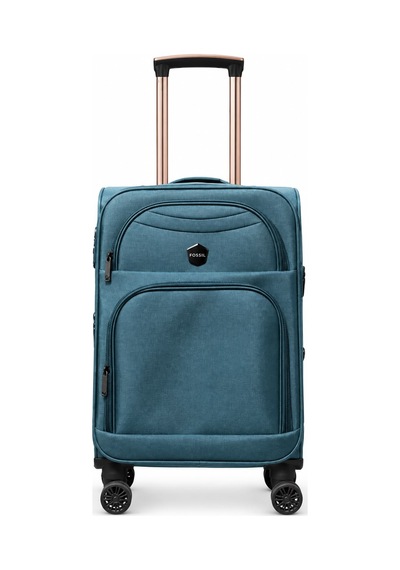 Fossil Unisex Kumaş Kabin Boy Ultra Hafif Şifreli Körüklü Kendi Etrafında Dönebilen Valiz 010-03 Petrol