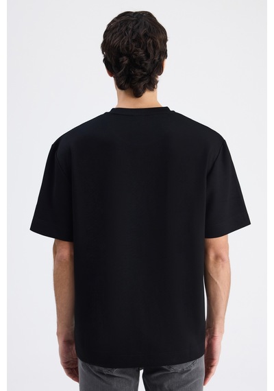 Twn Relaxed Fit Siyah Düz T-shirt 6ec146171620m 001
