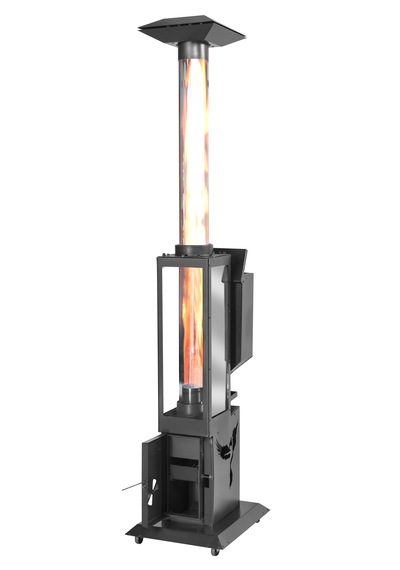 Geniş Camlı Dış Mekan Pelet Sobası - 6 Kw, Ayarlanabilir Isı Teknolojisi