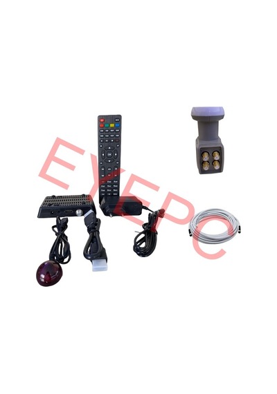EYEPC 20 Metre Anten Kablosu 4 Lü Lnb Hazır Yüklü Hd Uydu Alıcısı Set