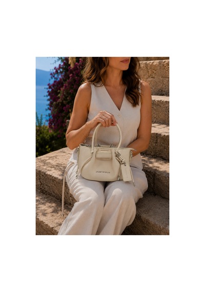 Just Polo Kadın Yeni Sezon Aksesuar Detaylı El Ve Omuz Çantası Ebat : 12 X 21 Cm Shopper Krem