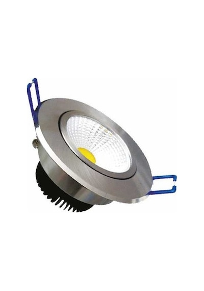 Led Spot 5 Watt Krom Kasa Beyaz Işık Cob Led Krom