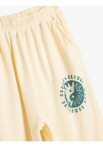 Koton Jogger Eşofman Altı Beli Bağlamalı Cepli Baskılı Şardonlu Pamuklu Bej 5wkg40039ak Ekru Koton Jogger Eşofman Altı Beli Bağlamalı Cepli Baskılı Şardonlu Pamuklu Bej 5wkg40039ak Ekru
