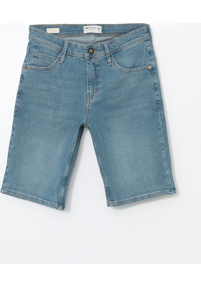 Lcw Jeans Yeşil Süper Skinny Fit Erkek Jean Şort