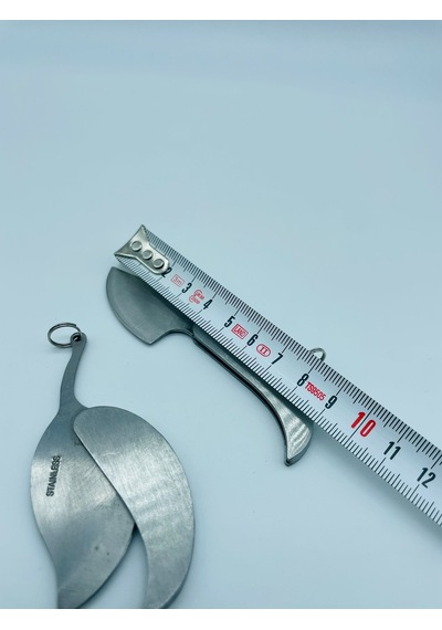 Stainless Kamp Metal Yaprak Modeli Küçükboy -9cm Gümüş