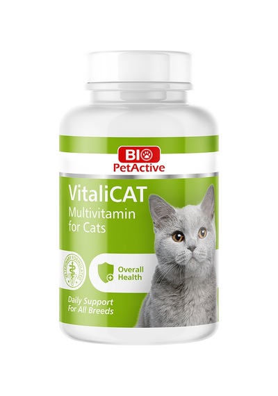 Bio Petactive Vitalicat Yavru ve Yetişkin Kedi Vitamin Tableti 150'li