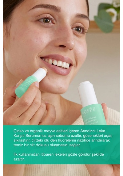 Leke Karşıtı Arındırıcı Serum Çinko Ve Organik Meyve Asitleri İçeren - 30 Ml
