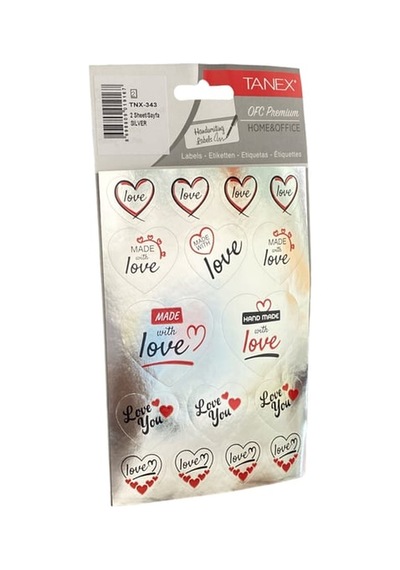 Tanex Sılver Kalp Etiketi-6 2 Ad. Tnx-346