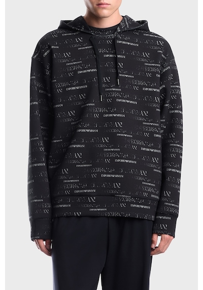 Emporio Armani Pamuklu Tamamı Logolu Kapüşonlu Sweat Erkek Sweat Em006861 Af10013 Fb563 Lacivert