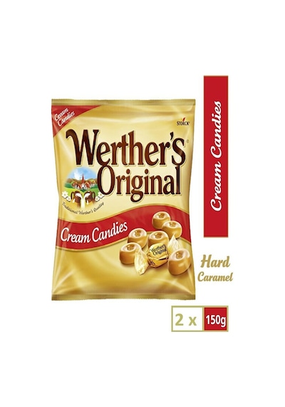 Orijinal Karamelli Sütlü Şeker 150 G X 2 Li Paket Yumuşak Kremalı Alman Şekerlemesi