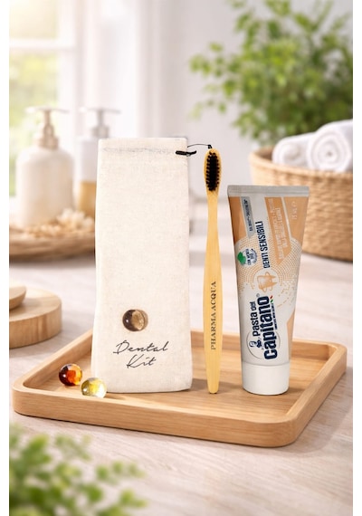Dental Kit -pharma Acqua Bambu Diş Fırçası + Pasta Del Capitano Denti Sensibili Diş Macunu 75ml