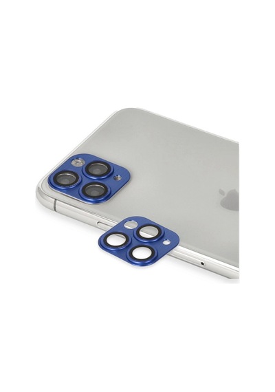 Apple, Uyumlu iPhone 11 Pro Max Pers Alüminyum Kamera Lens - Lacivert