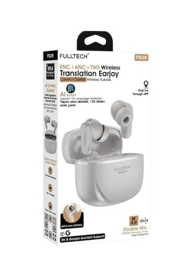 Fulltech Fb28 Smart Aı Çevirmen Kulaklık Bluetooth 5.0-135 Dil Gerçek Zamanlı Çeviri