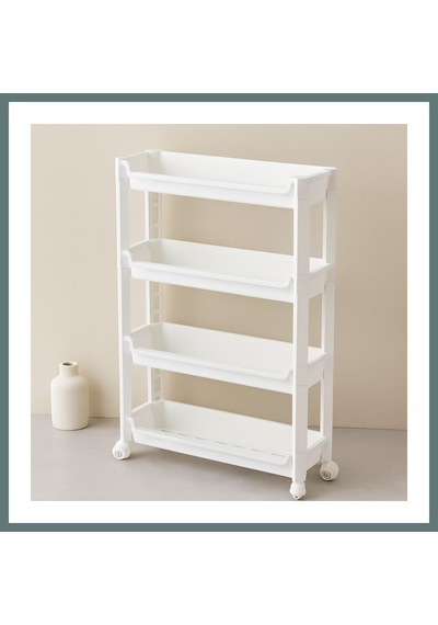 Ventra 4 Katlı Tekerlekli Sepet Organizer Raf 465x145x670mm Ventra Çok Renkli