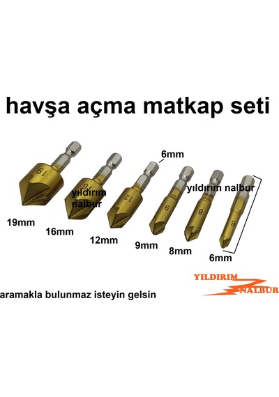 HAVŞA MATKABI EKO 6 PARÇA HSS METAL HAVŞA AÇICI SET HAVA ÇELİĞİ H