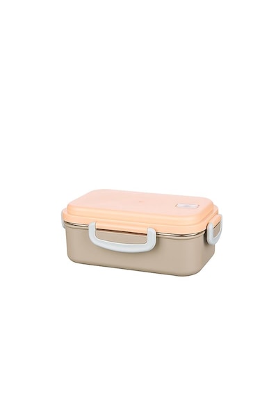 Aura 2 Bölmeli Akıllı Isıtmalı Çelik Öğle Yemeği Kabı Lunch Box Bej