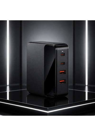 4 Portlu Gan Masaüstü Şarj İstasyonu 2 Usb-c + 2 Usb-a