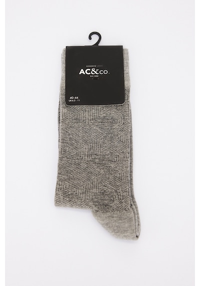 Ac&co Erkek Grı-sıyah Desenli Tekli Çorap