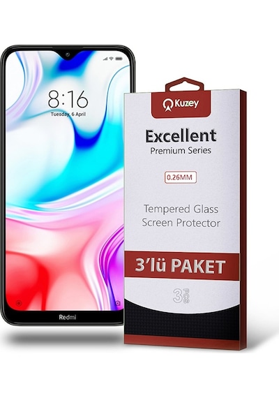 Xiaomi Redmi 8 Ekran Koruyucu Cam 3 Adet Ekonomik Paket (552806218) 20 Tl Fark Ile Apple Uyumlu iPhone Hızlı Şarj Kablosu